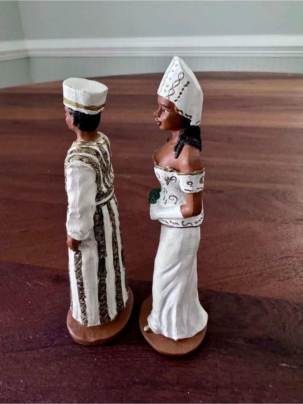 African American Wedding Bride & Groom Figurines Tribal Vintage K's Collection